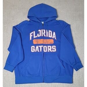 NCAA UF Florida Gators Hoodie Full Zip Sweatshirt Mens XL Blue‎ Orange Y2K
